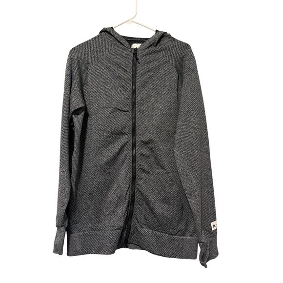 Adidas x Reigning Champ Gray Z.N.E. Full Zip Woven Knit Hoodie Jacket Sz L - Picture 1 of 6